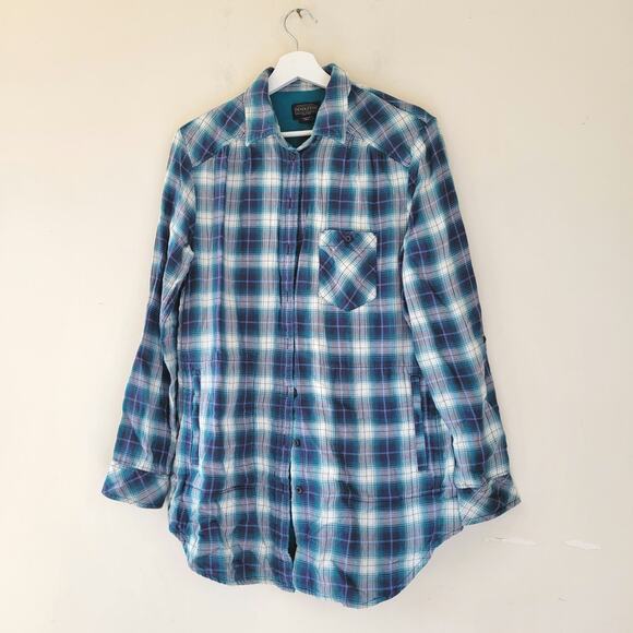 Pendleton Women's Size M Blue Flannel Shaket 100% Cotton - Picture 1 of 7
